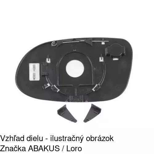 Sklo vonkajšieho zrkadla s držiakom 500555-E /POLCAR/ - obr. 2