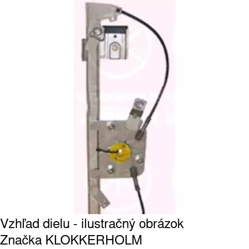 Mechanizmus sťahovania okna elektrický bez motora POLCAR 5016PSG2