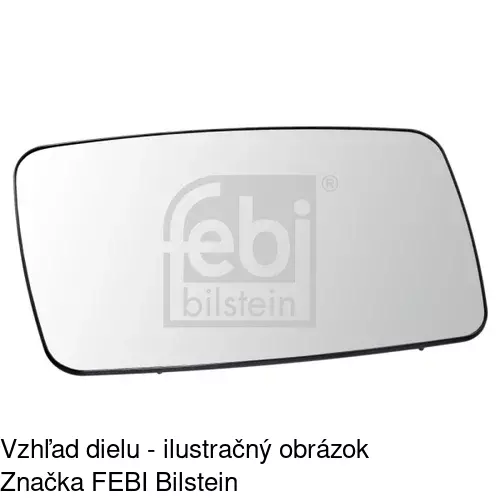 Sklo vonkajšieho zrkadla s držiakom 5062542E /POLCAR/ - obr. 1
