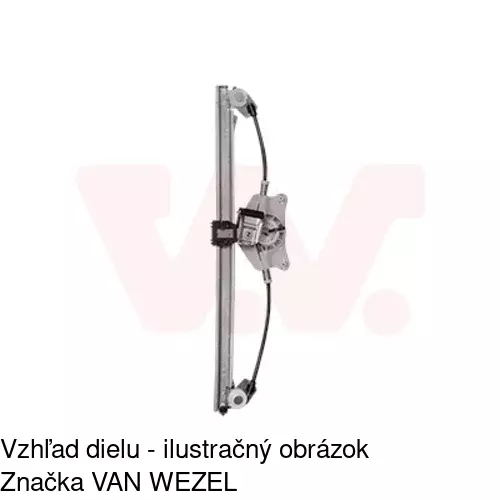 Mechanizmus sťahovania okna elektrický bez motora 5070PSG4 /POLCAR/ - obr. 3