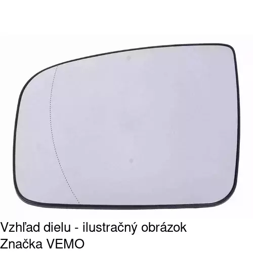 Sklo vonkajšieho zrkadla s držiakom 50N1544M /POLCAR/ - obr. 5