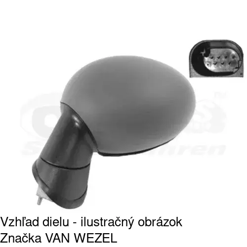 Rám vonkajšieho zrkadla 510254PM /POLCAR/ - obr. 4