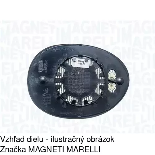 Sklo vonkajšieho zrkadla s držiakom 51B1555M /POLCAR/ - obr. 4