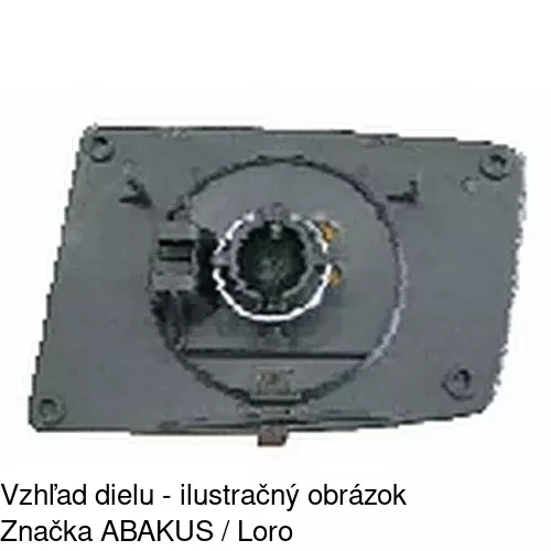 Sklo vonkajšieho zrkadla s držiakom 5507546M /POLCAR/ - obr. 3
