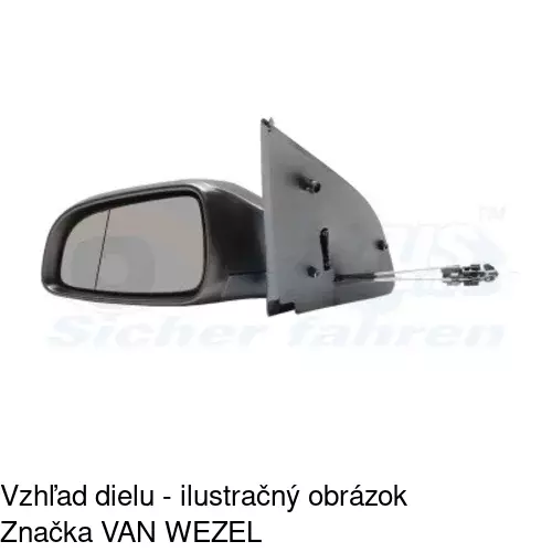 Sklo vonkajšieho zrkadla s držiakom 5509554E /POLCAR/ - obr. 5