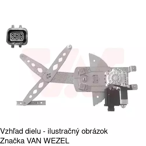Mechanizmus sťahovania okna elektrický bez motora 5509PSG2 /POLCAR/ - obr. 4