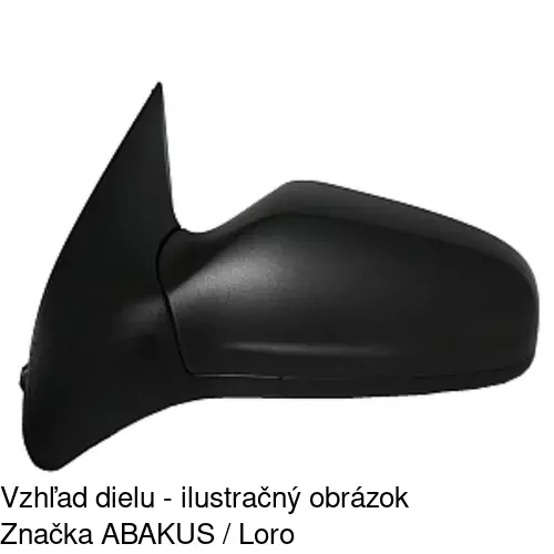 Sklo vonkajšieho zrkadla s držiakom POLCAR 5511554E