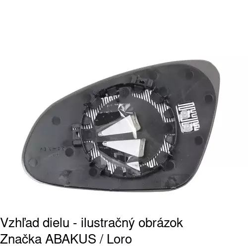 Sklo vonkajšieho zrkadla s držiakom 5511554E /POLCAR/ - obr. 1
