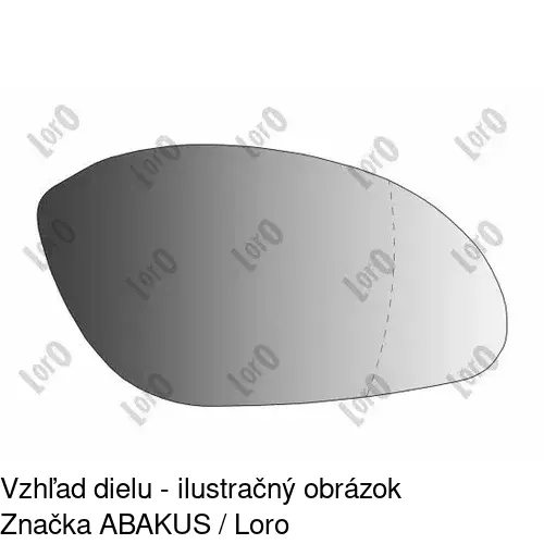 Sklo vonkajšieho zrkadla s držiakom 5516554M /POLCAR/ - obr. 5