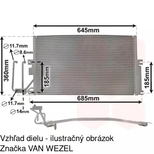 Chladiče klimatizácie 5516K8C1 /POLCAR/ - obr. 5