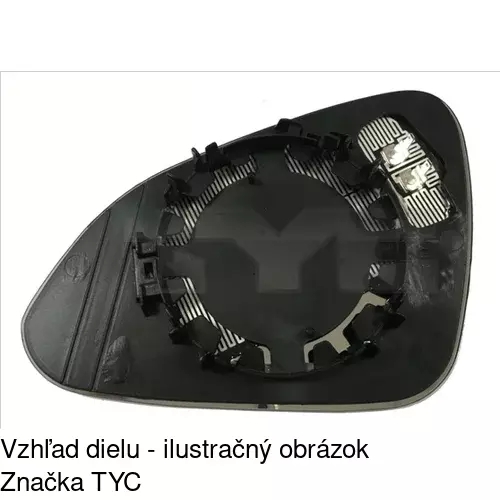 Sklo vonkajšieho zrkadla s držiakom 5520552M /POLCAR/ - obr. 1