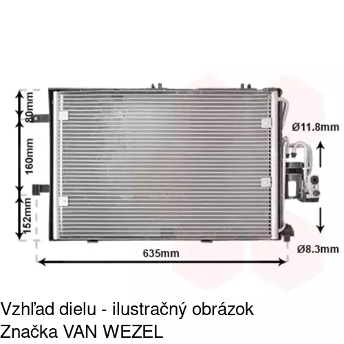 Chladiče klimatizácie 5556K83X /POLCAR/ - obr. 2