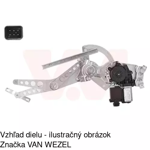 Mechanizmus sťahovania okna elektrický bez motora 5561PSG1 /POLCAR/ - obr. 3