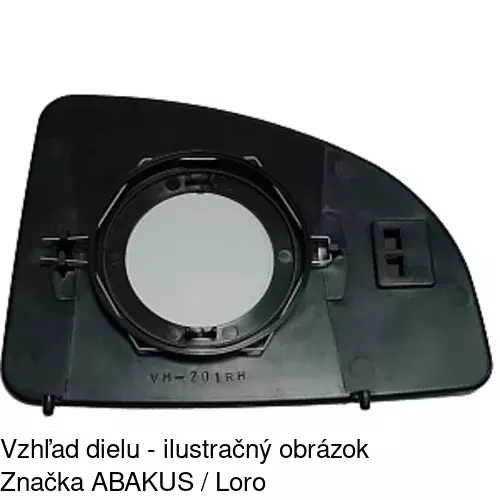 Sklo vonkajšieho zrkadla s držiakom 5702549E /POLCAR/ - obr. 1