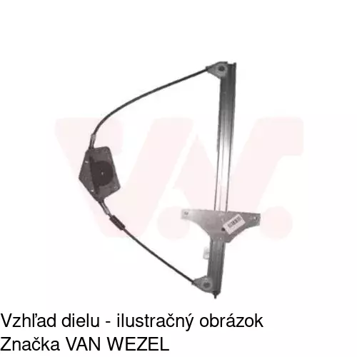 Mechanizmus sťahovania okna elektrický bez motora 5710PSG5 /POLCAR/ - obr. 3