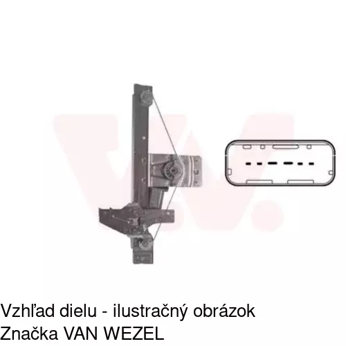 Elektrický mechanizmus okna dverí 5724PSE7 /POLCAR/ - obr. 4