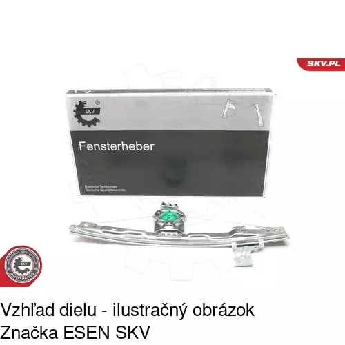 Mechanizmus sťahovania okna elektrický bez motora 5724PSG1 /POLCAR/ - obr. 2