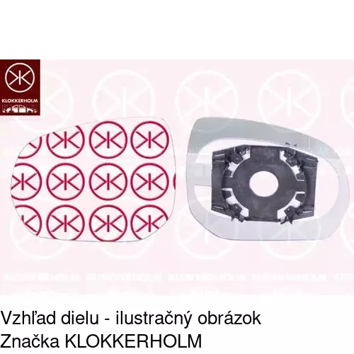 Sklo vonkajšieho zrkadla s držiakom 5780554E /POLCAR/ - obr. 5