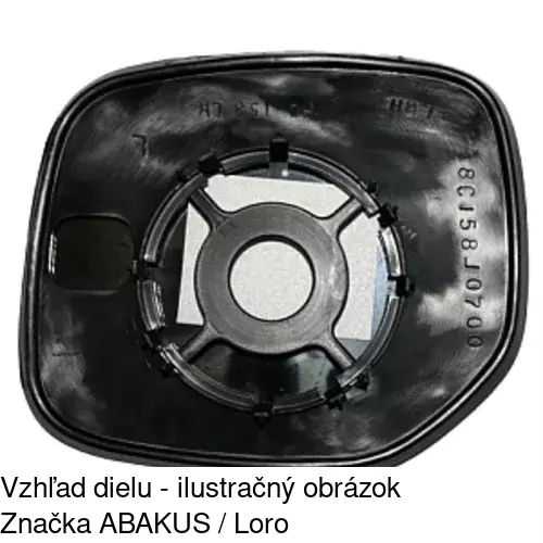 Sklo vonkajšieho zrkadla s držiakom 5790547M /POLCAR/ - obr. 5