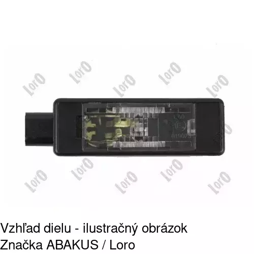 Svetlo na osvetlenie evidenčného čísla 5790956 /POLCAR/ - obr. 1