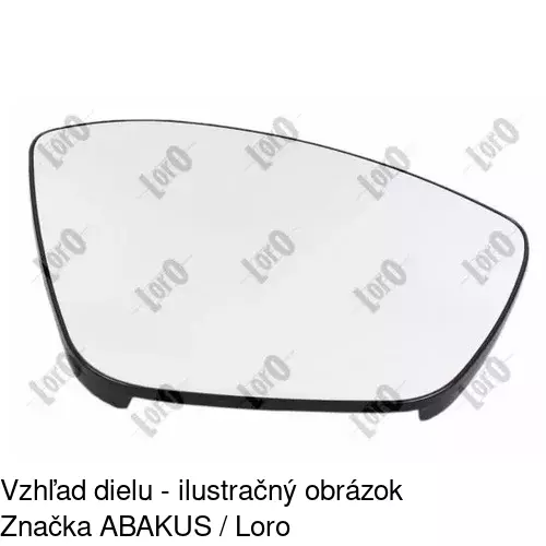 Sklo vonkajšieho zrkadla s držiakom 57B1555M /POLCAR/ - obr. 1