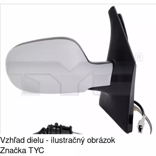 Vonkajšie zrkadlo 6016515E /POLCAR/ - obr. 5