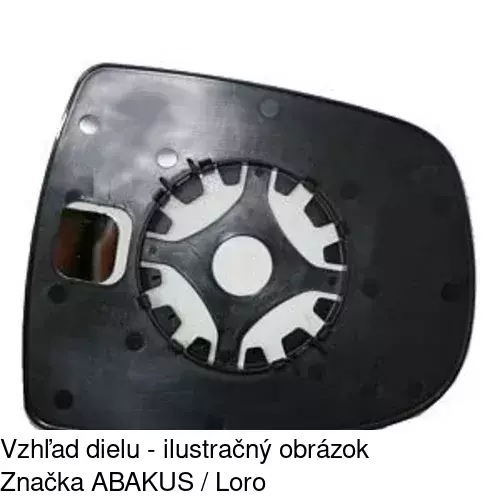 Sklo vonkajšieho zrkadla s držiakom 6026545E /POLCAR/ - obr. 1