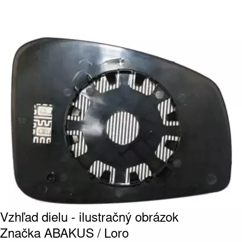Sklo vonkajšieho zrkadla s držiakom 6039543E /POLCAR/ - obr. 5