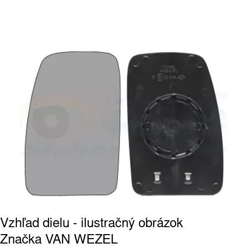Sklo vonkajšieho zrkadla s držiakom 6042545E /POLCAR/ - obr. 5