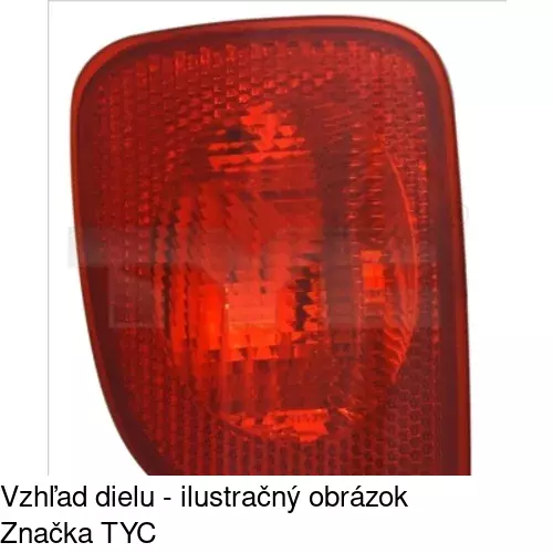 Hmlové svetlo - zadné POLCAR 606297-V