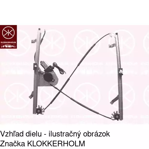 Mechanizmus sťahovania okna elektrický bez motora POLCAR 6062PSG2E