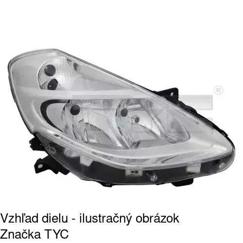Hlavný reflektor 606410-E /POLCAR/ - obr. 2