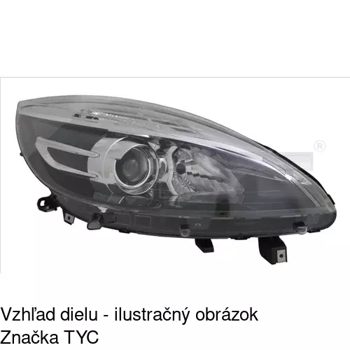 Hlavný reflektor 6073105E /POLCAR/ - obr. 1