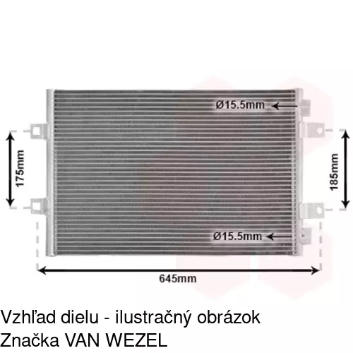 Chladiče klimatizácie 6096K8C1 /POLCAR/ - obr. 2
