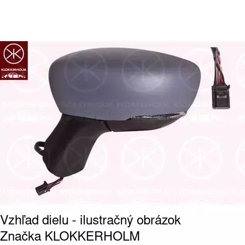 Sklo vonkajšieho zrkadla s držiakom 60B1545M /POLCAR/ - obr. 4