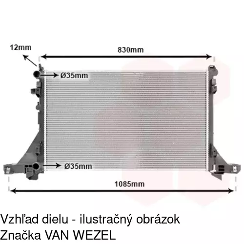 Chladiče vody 60N1083X /POLCAR/ - obr. 3