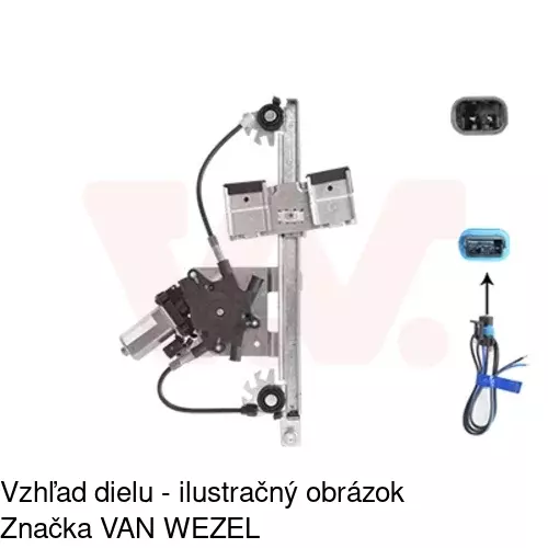 Elektrický mechanizmus okna dverí 6714PSE8E /POLCAR/ - obr. 1