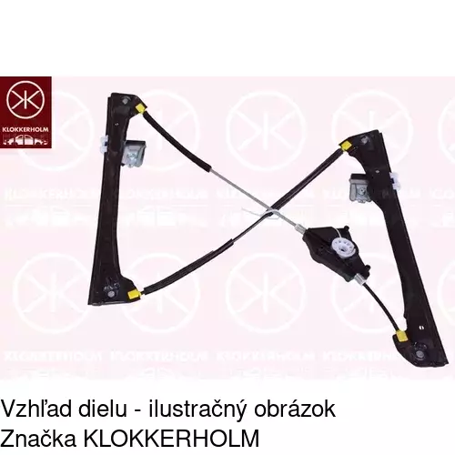 Mechanizmus sťahovania okna elektrický bez motora POLCAR 6730PSG2E