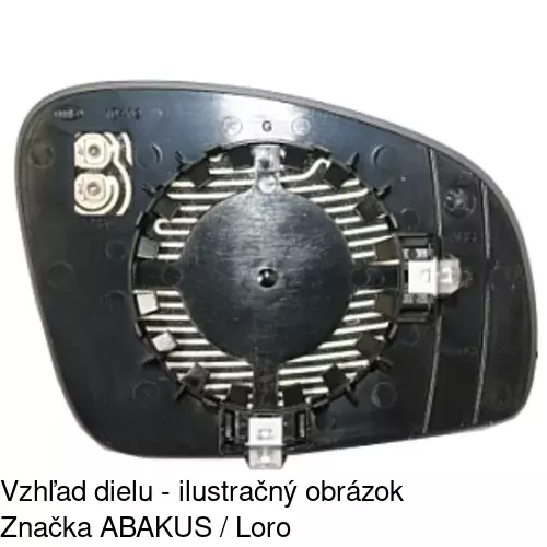 Sklo vonkajšieho zrkadla s držiakom 6915555M /POLCAR/ - obr. 2