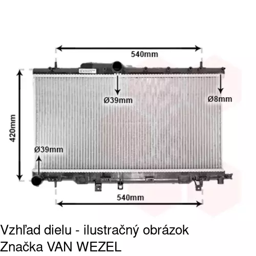 Chladiče vody 7212082K /POLCAR/ - obr. 3