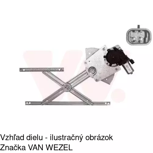 Mechanizmus sťahovania okna elektrický bez motora POLCAR 8146PSG1