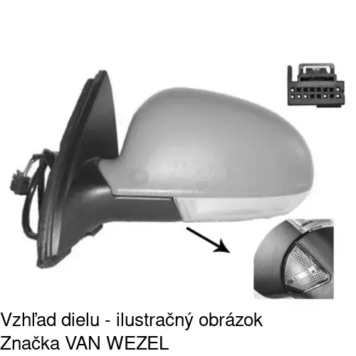 Vonkajšie zrkadlo 9514525M /POLCAR/ - obr. 2