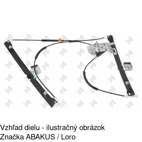 Manuálny mechanizmus okna dverí 9524PSM1A /POLCAR/ - obr. 2