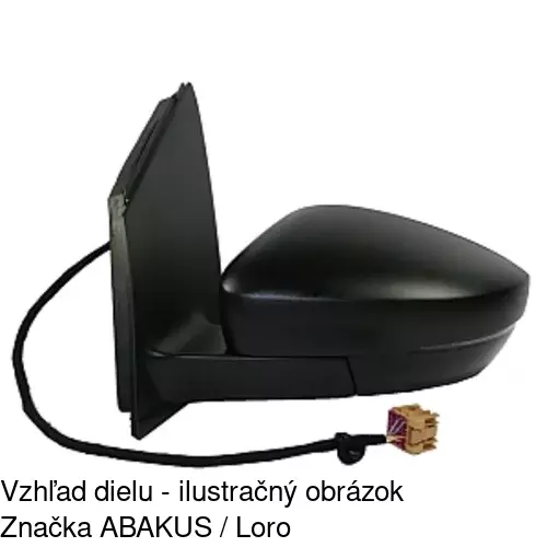 Sklo vonkajšieho zrkadla s držiakom 9533542E /POLCAR/ - obr. 4