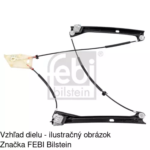 Mechanizmus sťahovania okna elektrický bez motora 9533PSG6E /POLCAR/ - obr. 2