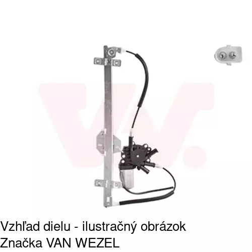 Mechanizmus sťahovania okna elektrický bez motora 9534PSG2 /POLCAR/ - obr. 3