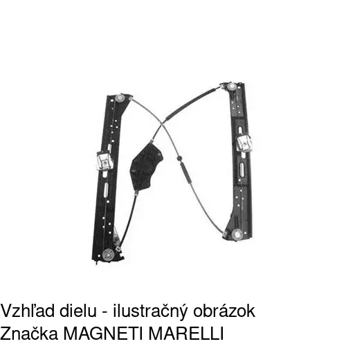 Mechanizmus sťahovania okna elektrický bez motora 9552PSG1E /POLCAR/ - obr. 2