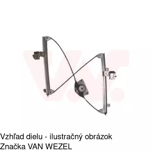 Mechanizmus sťahovania okna elektrický bez motora 9555PSG2 /POLCAR/ - obr. 5