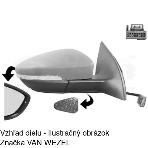 Vonkajšie zrkadlo 9556526M /POLCAR/ - obr. 1