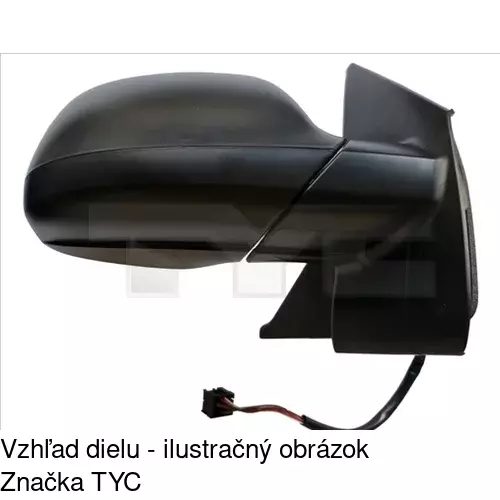 Sklo vonkajšieho zrkadla s držiakom 9569556E /POLCAR/ - obr. 4